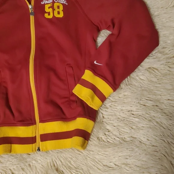 Nike Iowa State Cyclones full-zip track jacket in red and gold. - Picture 5 of 8
